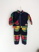 Load image into Gallery viewer, Navy and Buchanan tartan
