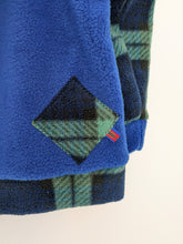 Load image into Gallery viewer, Kid&#39;s cobalt fleece hoodie with Highland cow
