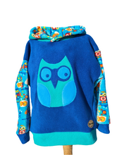 Load image into Gallery viewer, Kid&#39;s cobalt blue hoodie with owl
